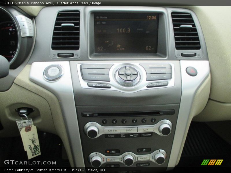 Glacier White Pearl / Beige 2011 Nissan Murano SV AWD
