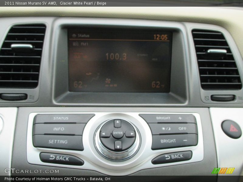 Glacier White Pearl / Beige 2011 Nissan Murano SV AWD