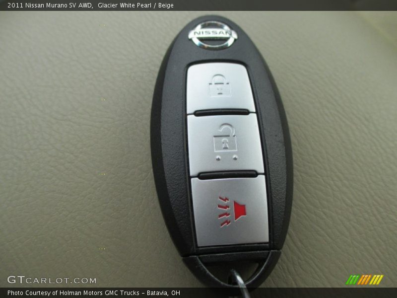 Glacier White Pearl / Beige 2011 Nissan Murano SV AWD