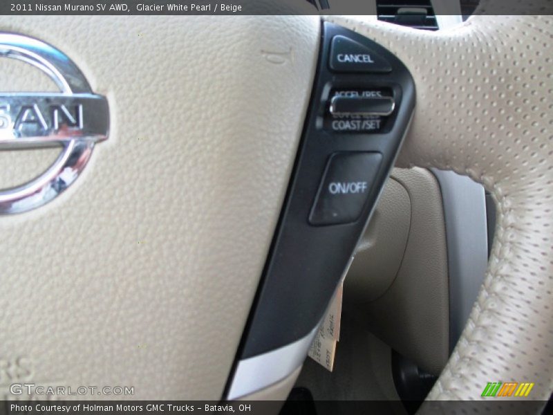 Glacier White Pearl / Beige 2011 Nissan Murano SV AWD
