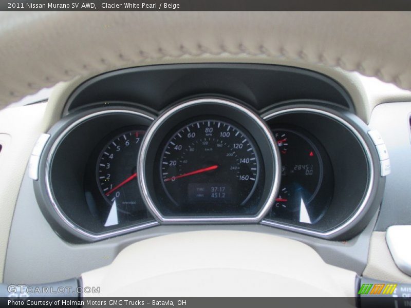Glacier White Pearl / Beige 2011 Nissan Murano SV AWD