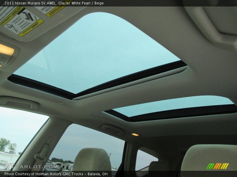 Glacier White Pearl / Beige 2011 Nissan Murano SV AWD