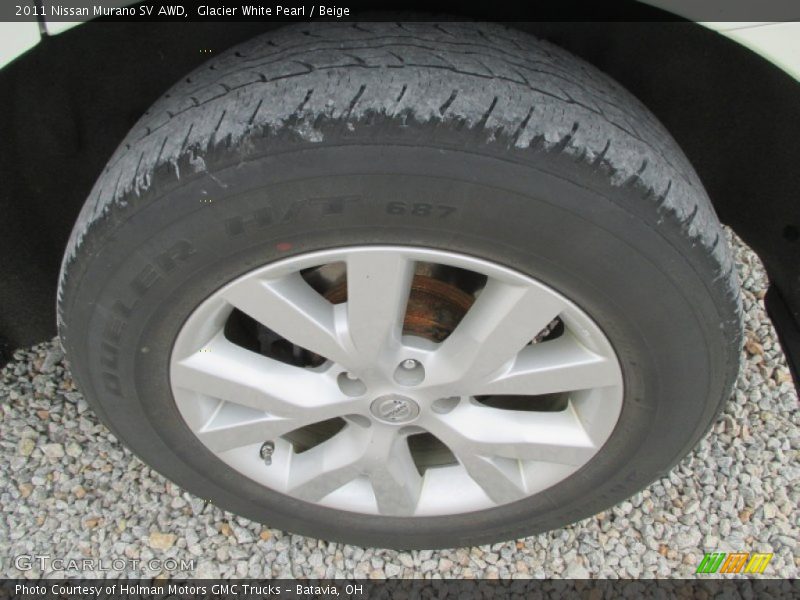 Glacier White Pearl / Beige 2011 Nissan Murano SV AWD