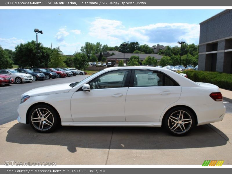Polar White / Silk Beige/Espresso Brown 2014 Mercedes-Benz E 350 4Matic Sedan