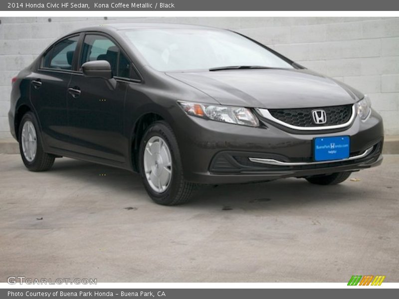 Kona Coffee Metallic / Black 2014 Honda Civic HF Sedan