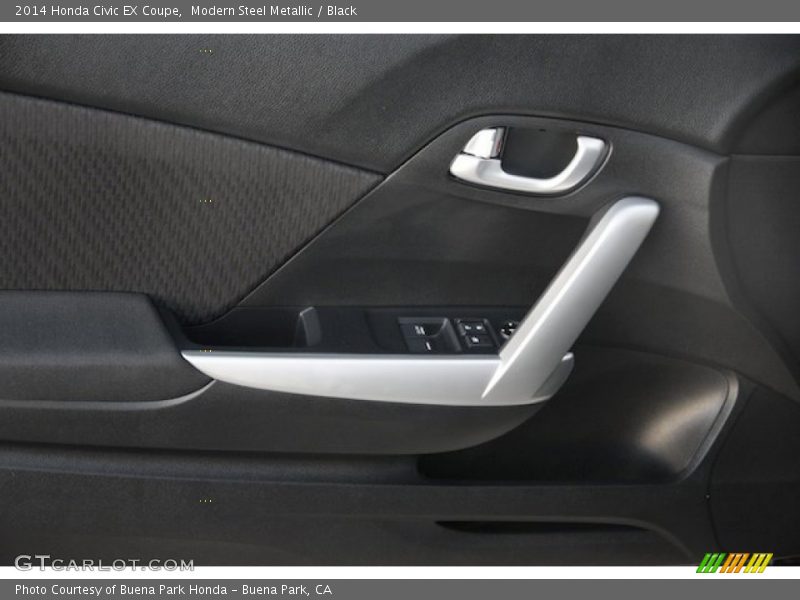 Modern Steel Metallic / Black 2014 Honda Civic EX Coupe