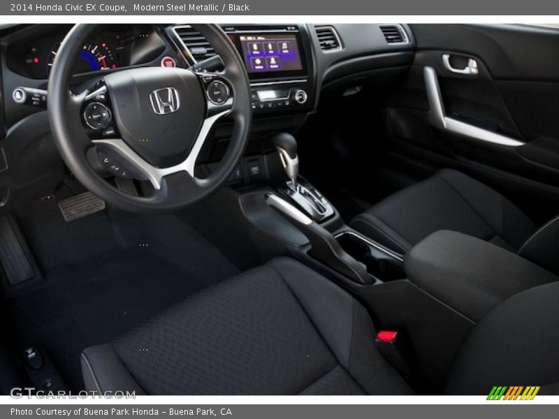 Modern Steel Metallic / Black 2014 Honda Civic EX Coupe
