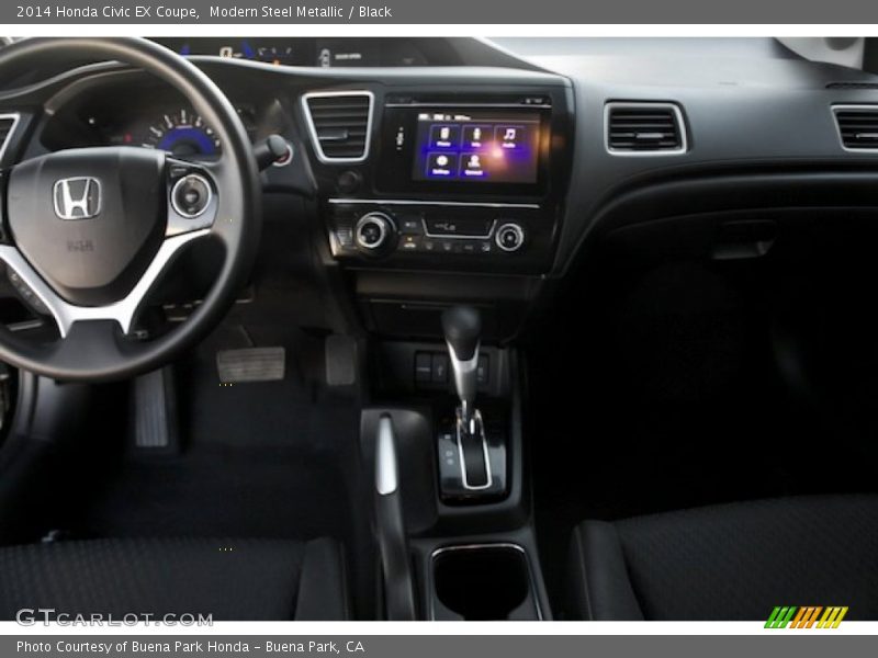 Modern Steel Metallic / Black 2014 Honda Civic EX Coupe