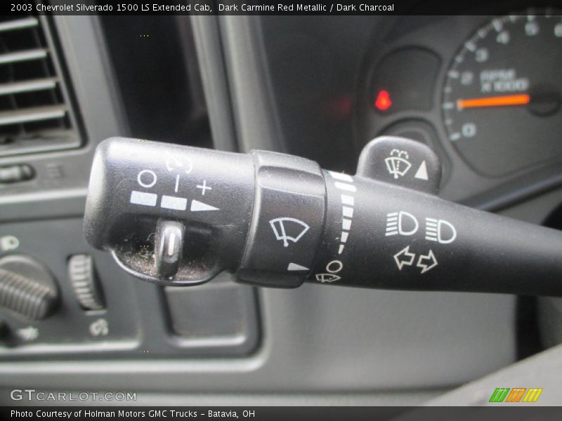 Dark Carmine Red Metallic / Dark Charcoal 2003 Chevrolet Silverado 1500 LS Extended Cab