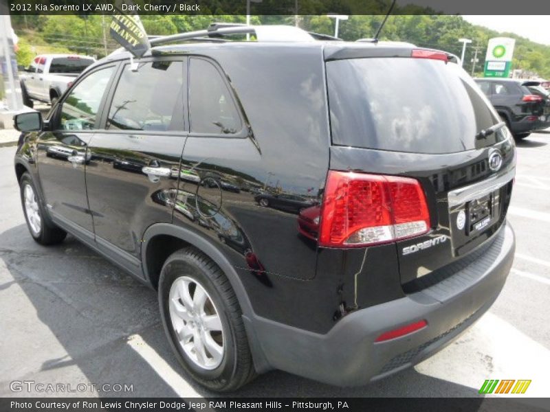 Dark Cherry / Black 2012 Kia Sorento LX AWD