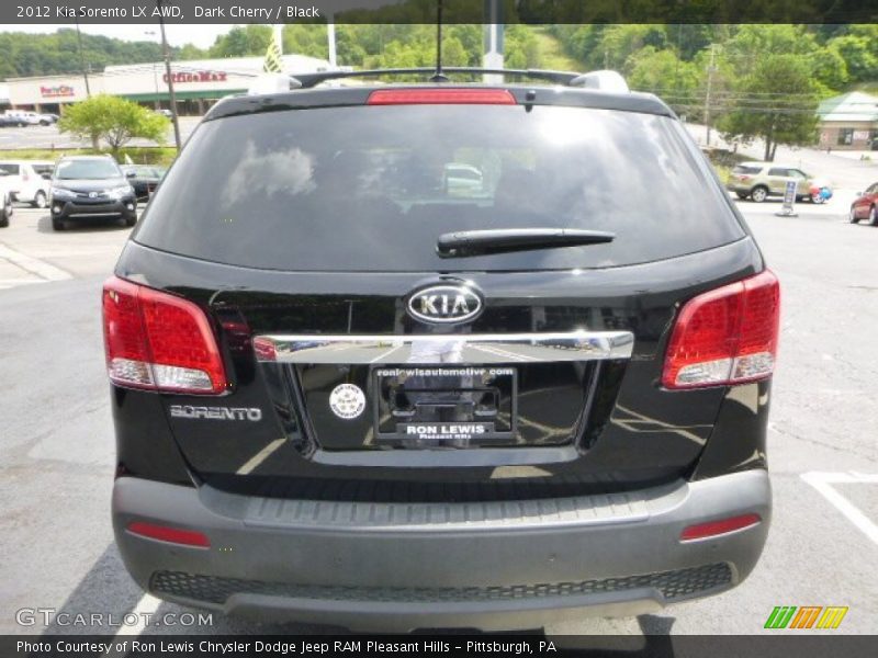 Dark Cherry / Black 2012 Kia Sorento LX AWD