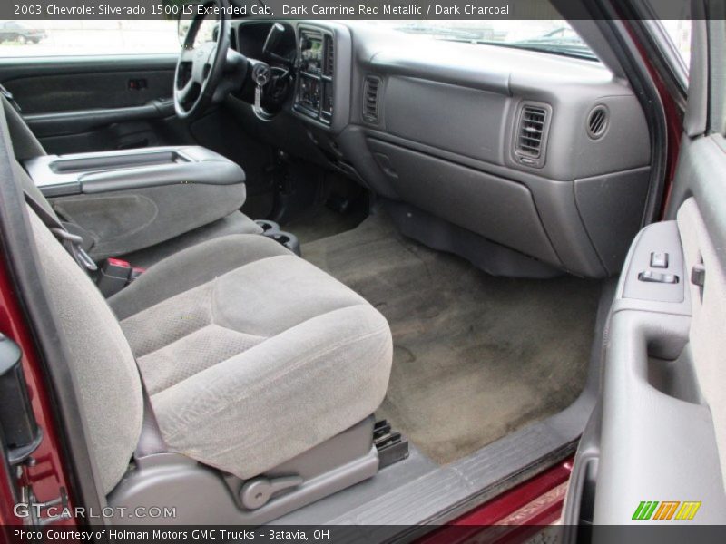 Dark Carmine Red Metallic / Dark Charcoal 2003 Chevrolet Silverado 1500 LS Extended Cab