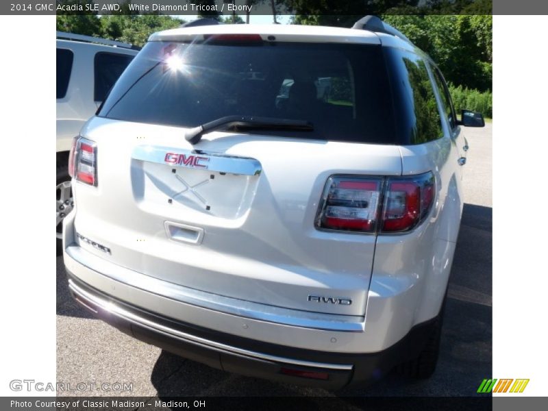 White Diamond Tricoat / Ebony 2014 GMC Acadia SLE AWD