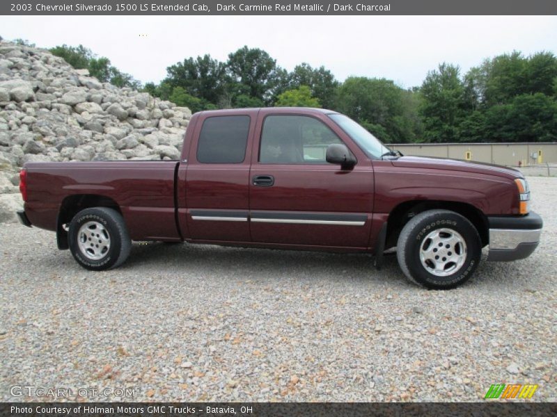 Dark Carmine Red Metallic / Dark Charcoal 2003 Chevrolet Silverado 1500 LS Extended Cab