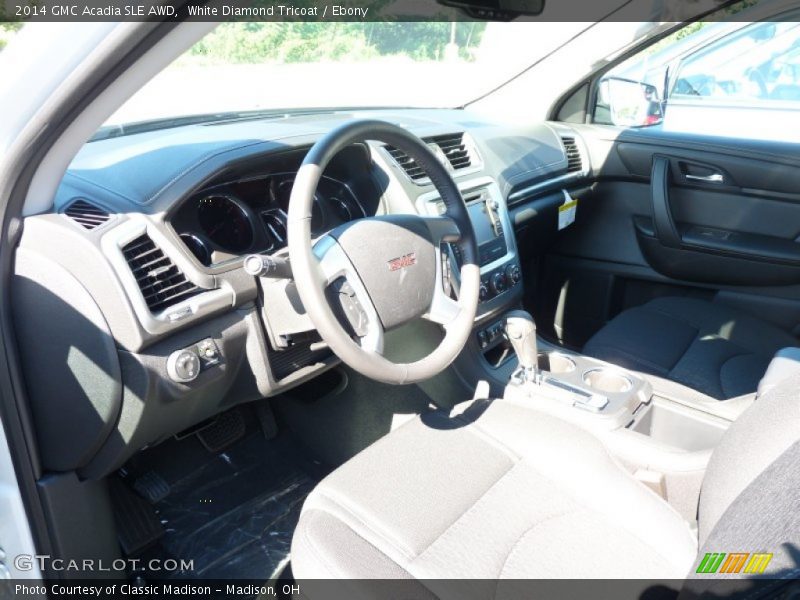 White Diamond Tricoat / Ebony 2014 GMC Acadia SLE AWD