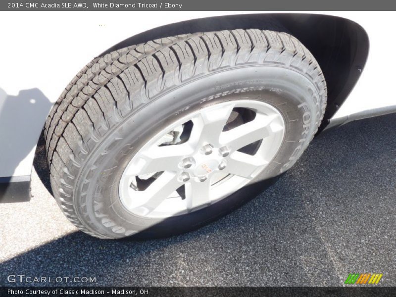 White Diamond Tricoat / Ebony 2014 GMC Acadia SLE AWD