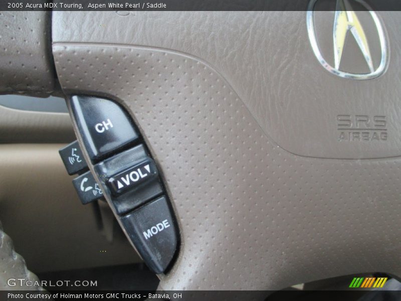 Aspen White Pearl / Saddle 2005 Acura MDX Touring