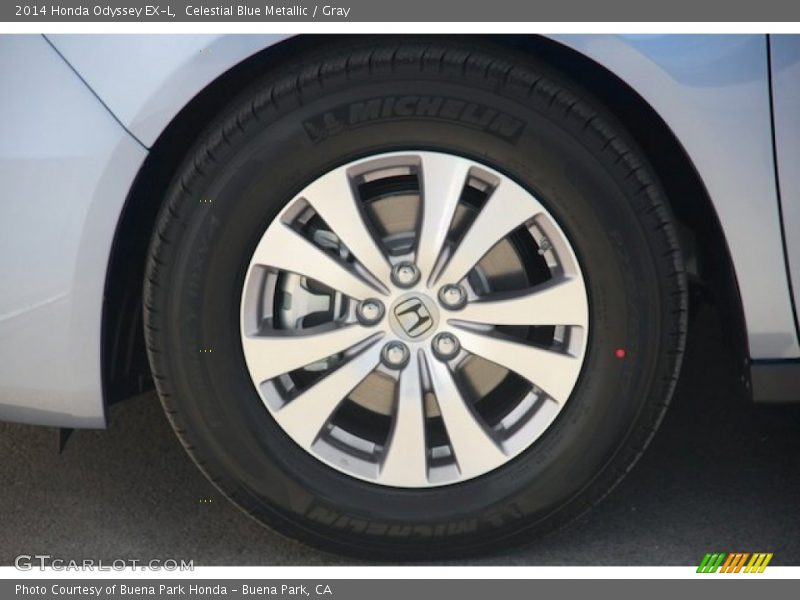 Celestial Blue Metallic / Gray 2014 Honda Odyssey EX-L