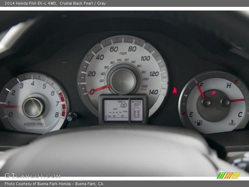 Crystal Black Pearl / Gray 2014 Honda Pilot EX-L 4WD