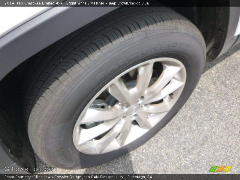Bright White / Vesuvio - Jeep Brown/Indigo Blue 2014 Jeep Cherokee Limited 4x4