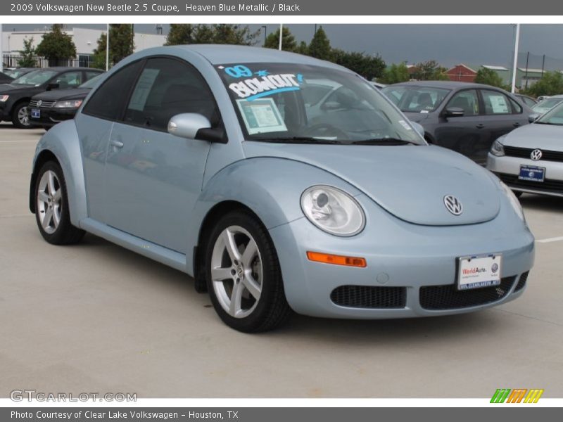 Heaven Blue Metallic / Black 2009 Volkswagen New Beetle 2.5 Coupe