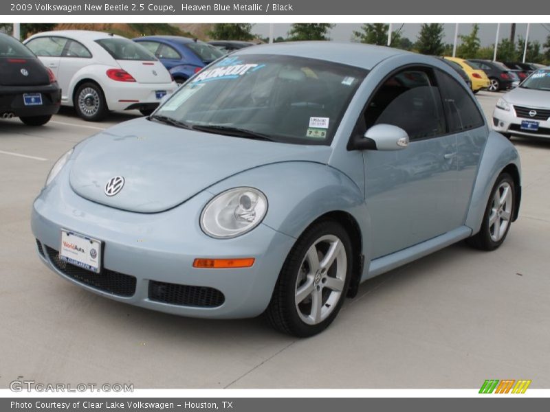 Heaven Blue Metallic / Black 2009 Volkswagen New Beetle 2.5 Coupe