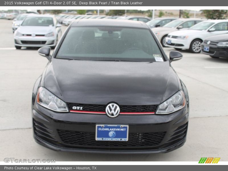 Deep Black Pearl / Titan Black Leather 2015 Volkswagen Golf GTI 4-Door 2.0T SE