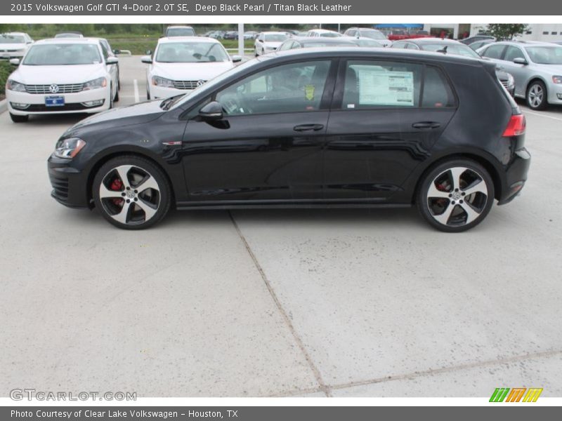 Deep Black Pearl / Titan Black Leather 2015 Volkswagen Golf GTI 4-Door 2.0T SE