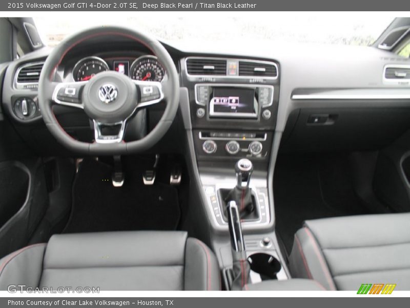 Deep Black Pearl / Titan Black Leather 2015 Volkswagen Golf GTI 4-Door 2.0T SE