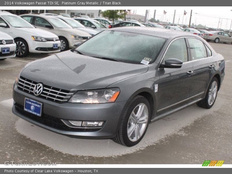 Platinum Gray Metallic / Titan Black 2014 Volkswagen Passat TDI SE