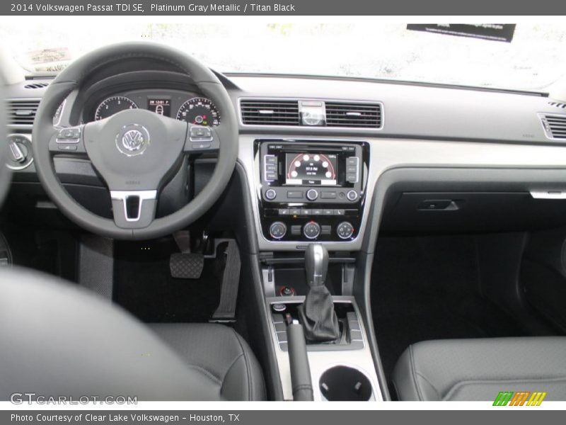 Platinum Gray Metallic / Titan Black 2014 Volkswagen Passat TDI SE