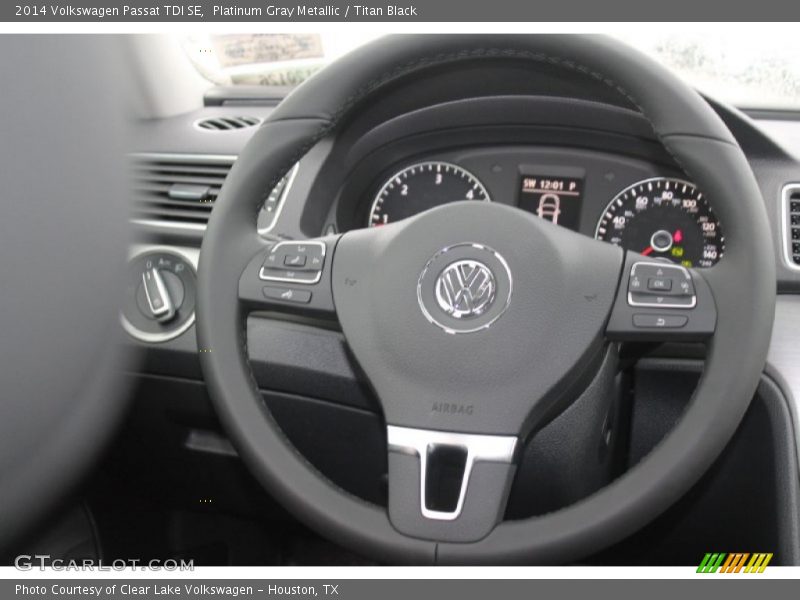 Platinum Gray Metallic / Titan Black 2014 Volkswagen Passat TDI SE
