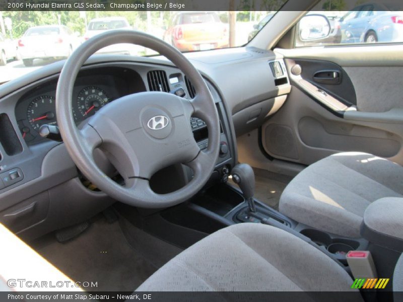 Champagne Beige / Beige 2006 Hyundai Elantra GLS Sedan
