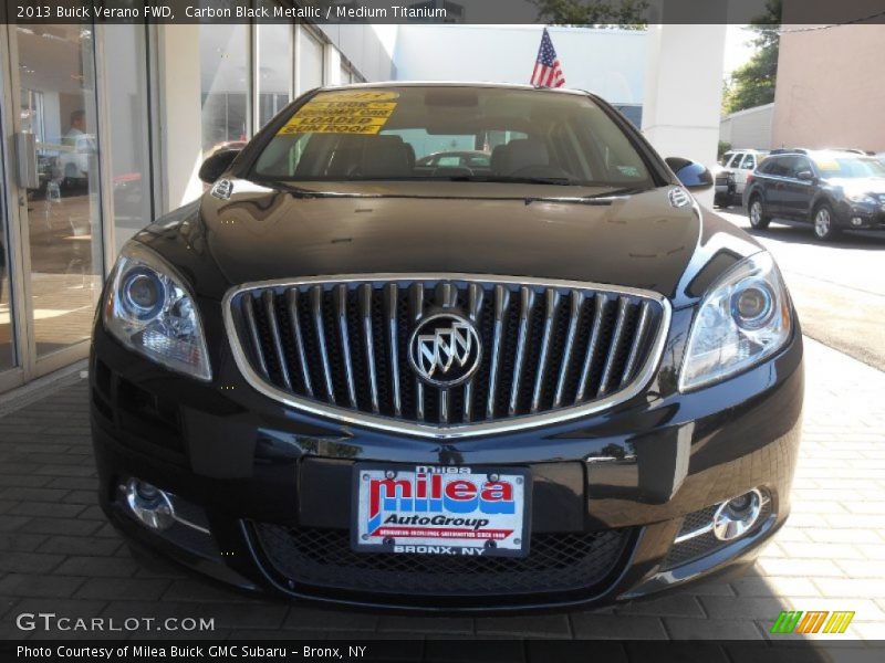 Carbon Black Metallic / Medium Titanium 2013 Buick Verano FWD
