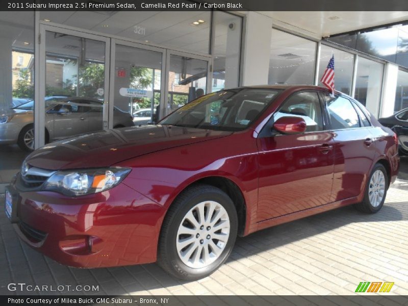 Camellia Red Pearl / Carbon Black 2011 Subaru Impreza 2.5i Premium Sedan