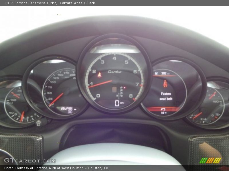 Carrara White / Black 2012 Porsche Panamera Turbo