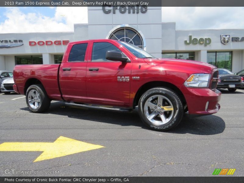 Deep Cherry Red Pearl / Black/Diesel Gray 2013 Ram 1500 Express Quad Cab
