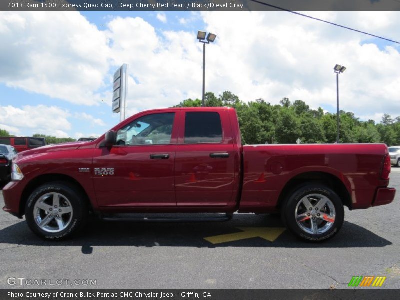 Deep Cherry Red Pearl / Black/Diesel Gray 2013 Ram 1500 Express Quad Cab