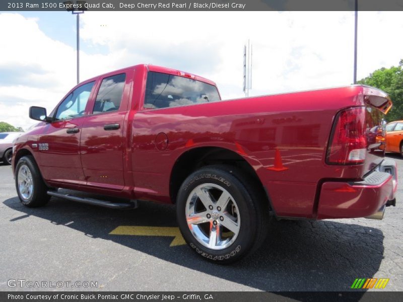 Deep Cherry Red Pearl / Black/Diesel Gray 2013 Ram 1500 Express Quad Cab