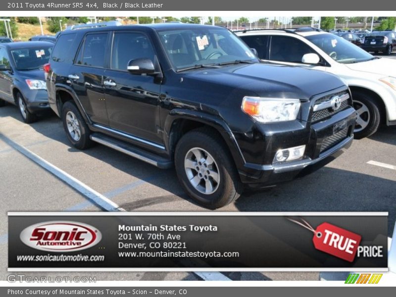 Black / Black Leather 2011 Toyota 4Runner SR5 4x4