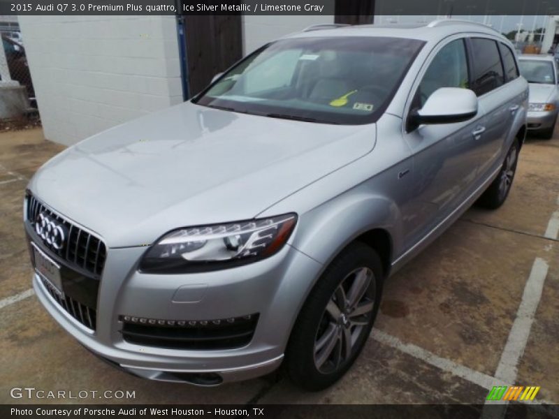 Ice Silver Metallic / Limestone Gray 2015 Audi Q7 3.0 Premium Plus quattro