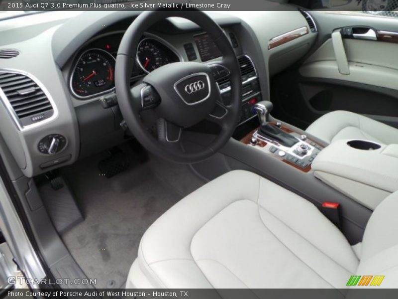 Ice Silver Metallic / Limestone Gray 2015 Audi Q7 3.0 Premium Plus quattro