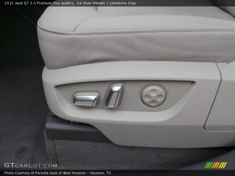 Ice Silver Metallic / Limestone Gray 2015 Audi Q7 3.0 Premium Plus quattro