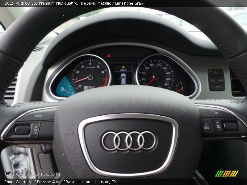 Ice Silver Metallic / Limestone Gray 2015 Audi Q7 3.0 Premium Plus quattro