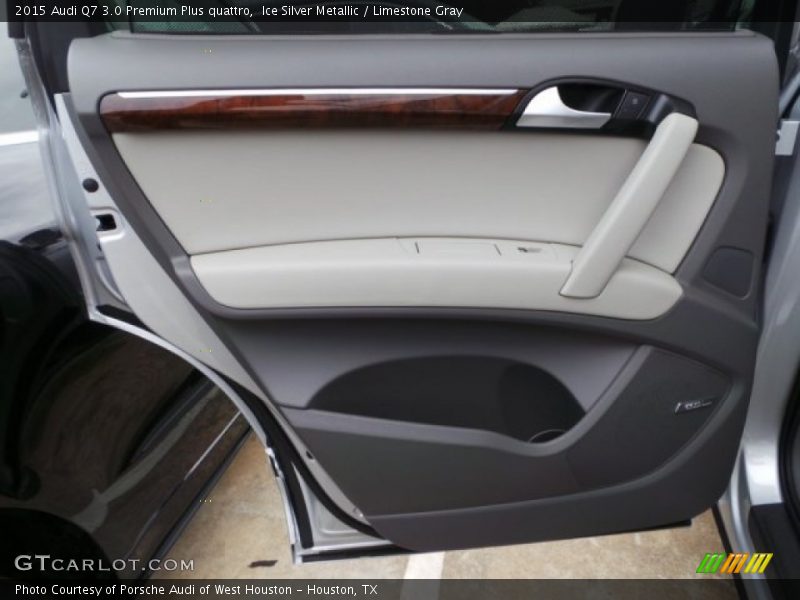 Ice Silver Metallic / Limestone Gray 2015 Audi Q7 3.0 Premium Plus quattro