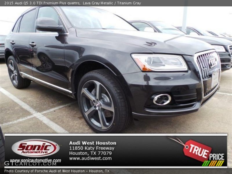 Lava Gray Metallic / Titanium Gray 2015 Audi Q5 3.0 TDI Premium Plus quattro