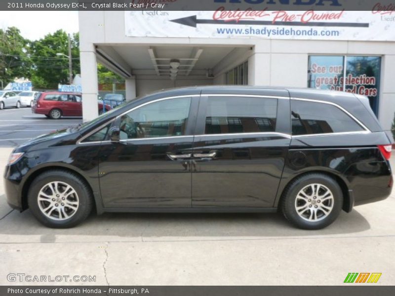 Crystal Black Pearl / Gray 2011 Honda Odyssey EX-L