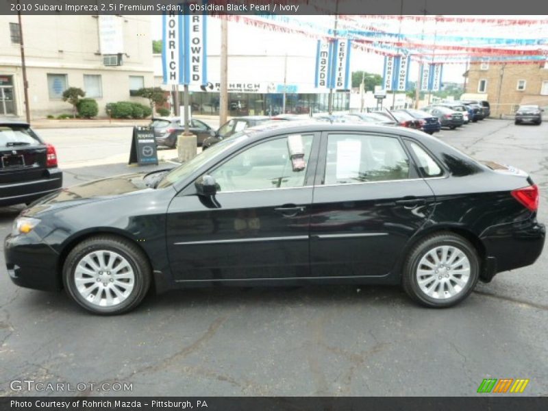 Obsidian Black Pearl / Ivory 2010 Subaru Impreza 2.5i Premium Sedan