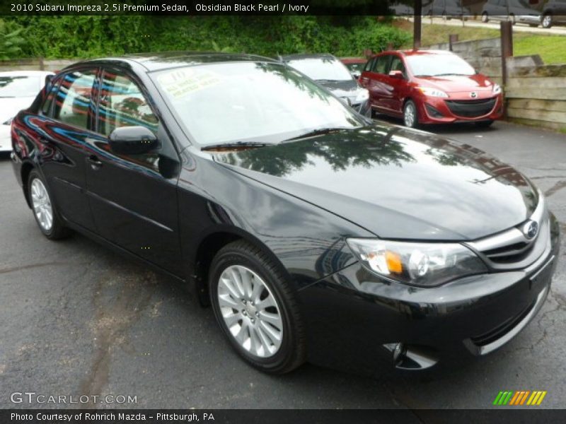 Obsidian Black Pearl / Ivory 2010 Subaru Impreza 2.5i Premium Sedan