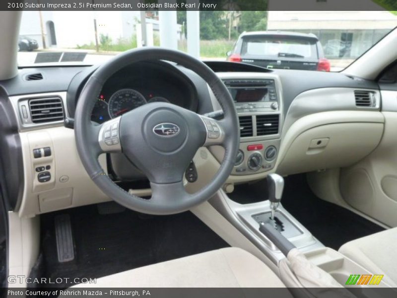 Obsidian Black Pearl / Ivory 2010 Subaru Impreza 2.5i Premium Sedan